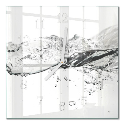Square wall clock Water