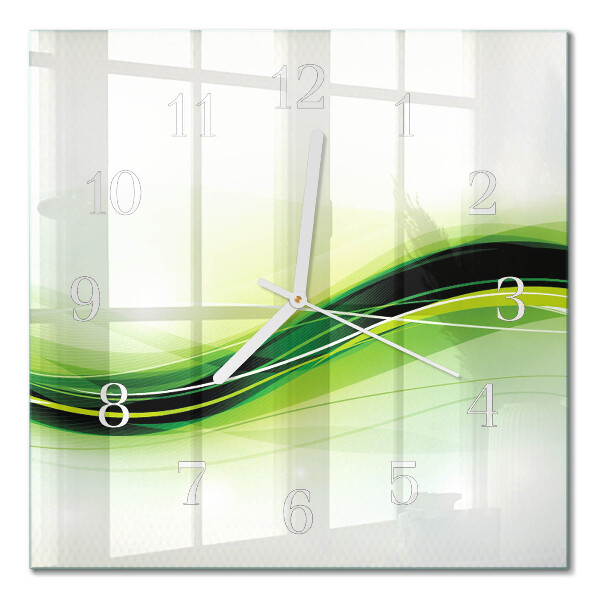 Glass clock square Abstract lines