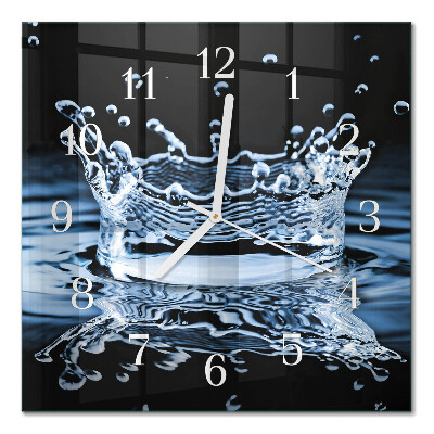 Square wall clock Water