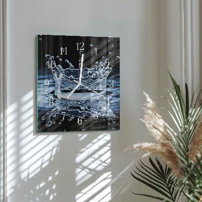 Square wall clock Water