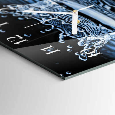 Square wall clock Water