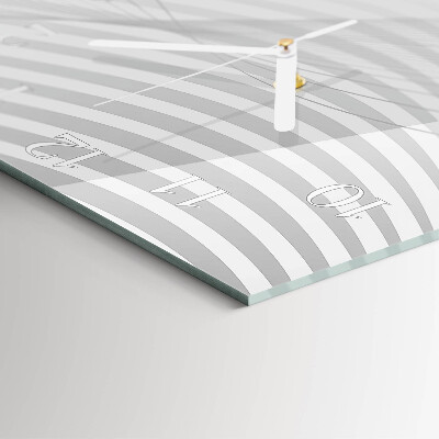 Glass wall clock square Abstract lines
