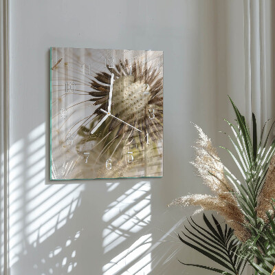 Square kitchen clock Dandelion