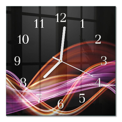 Square kitchen clock Abstract art