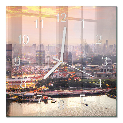 Glass clock square City