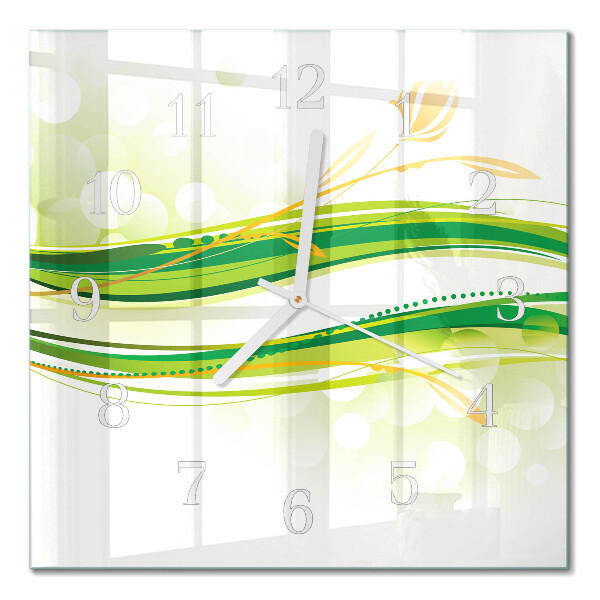 Square wall clock Abstract lines