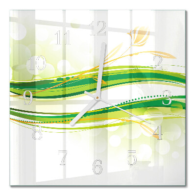 Square wall clock Abstract lines