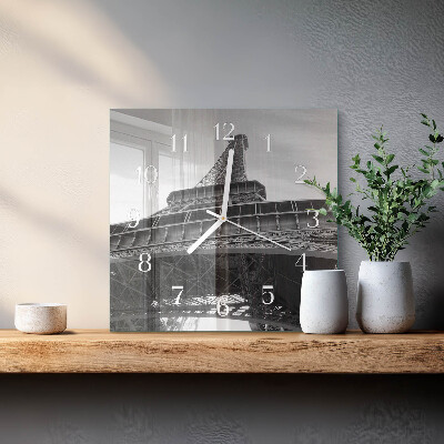 Square kitchen clock Eiffel tower paris