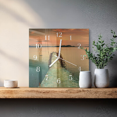 Glass clock square Network