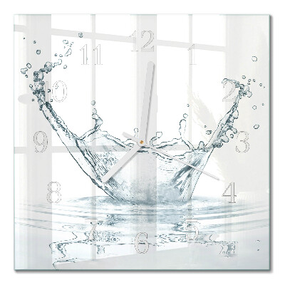 Square wall clock Water