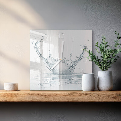 Square wall clock Water