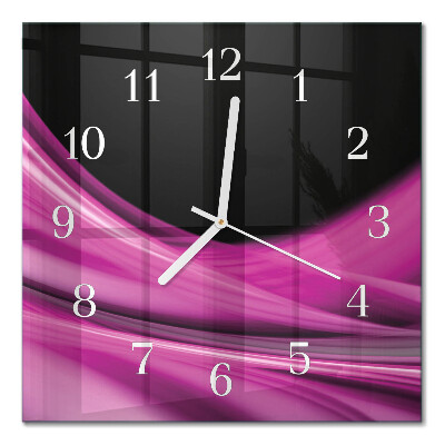 Square wall clock Abstract lines