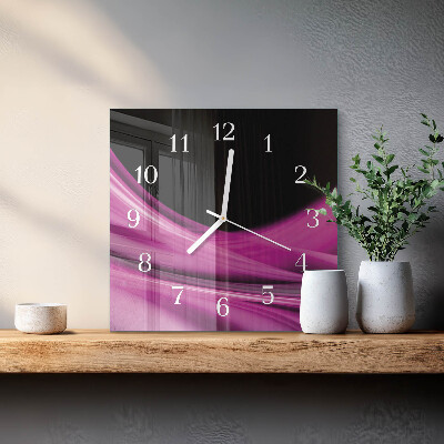 Square wall clock Abstract lines