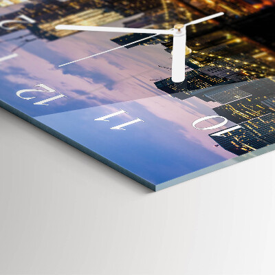 Square wall clock Horizontal bridge