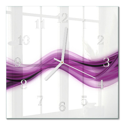 Glass clock square Abstract lines