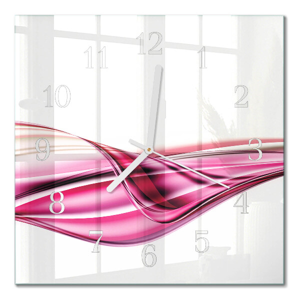 Glass wall clock square Abstract lines