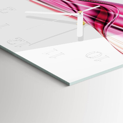 Glass wall clock square Abstract lines