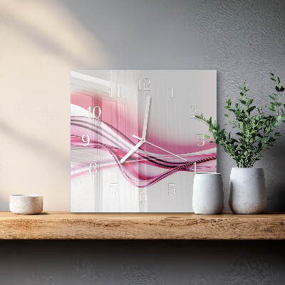 Square kitchen clock Abstract art