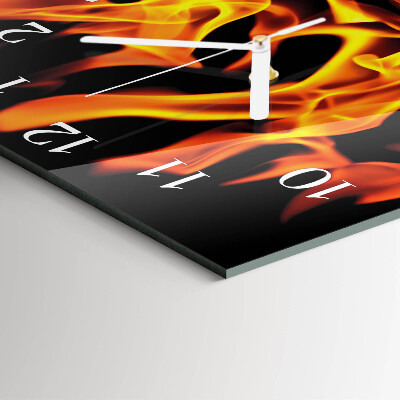 Square kitchen clock Fire