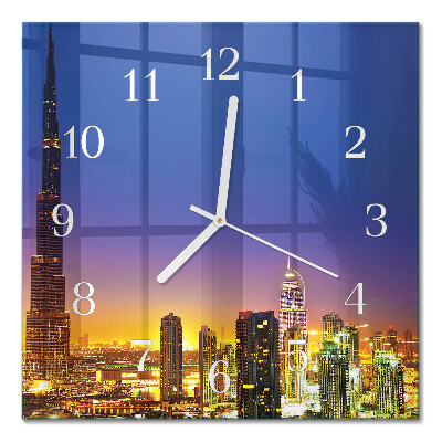 Glass clock square Dubai horizon