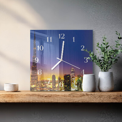 Glass clock square Dubai horizon