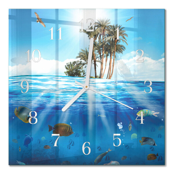Square kitchen clock Fish island