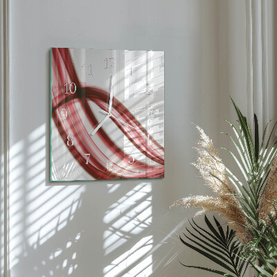 Glass wall clock square Abstract lines