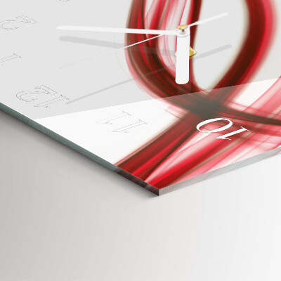 Glass wall clock square Abstract lines