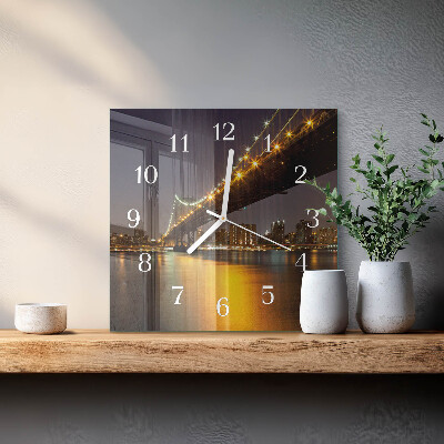 Square kitchen clock The bridge on the horizon