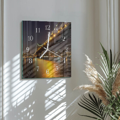 Square kitchen clock The bridge on the horizon