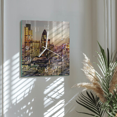 Glass wall clock square London