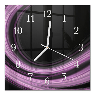 Square wall clock Abstract lines