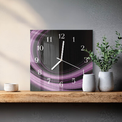 Square wall clock Abstract lines