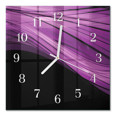 Glass wall clock square Abstraction