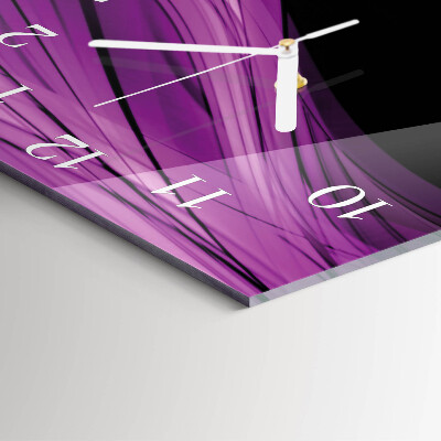 Glass wall clock square Abstraction