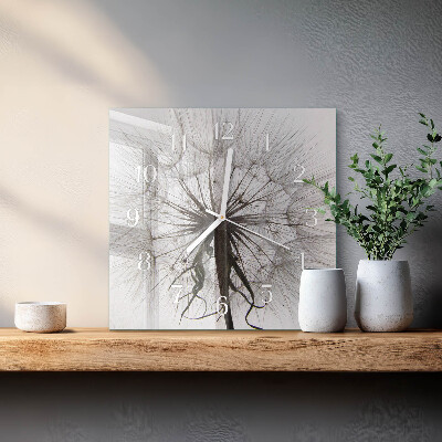 Square wall clock Dandelion