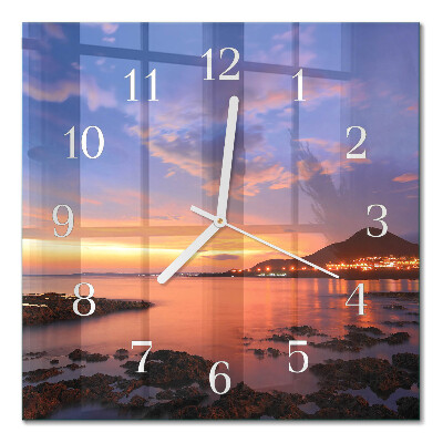 Glass clock square Sea island