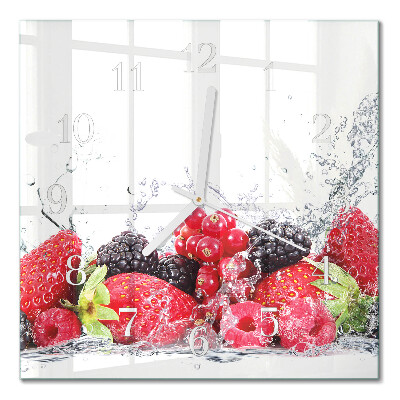 Square wall clock Fruit