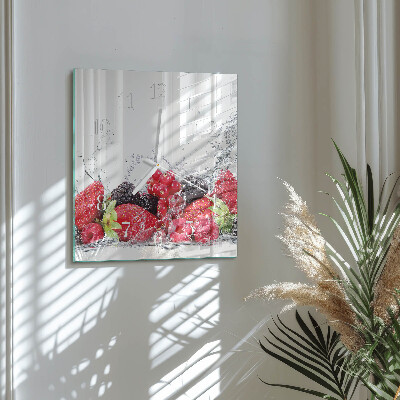 Square wall clock Fruit