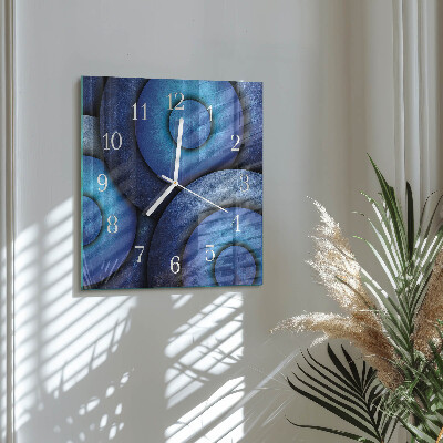 Glass wall clock square The art of wheels