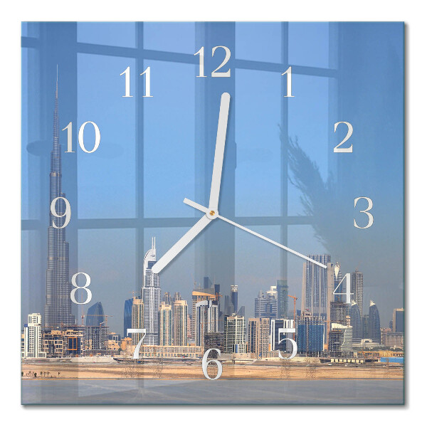 Glass clock square Dubai horizon