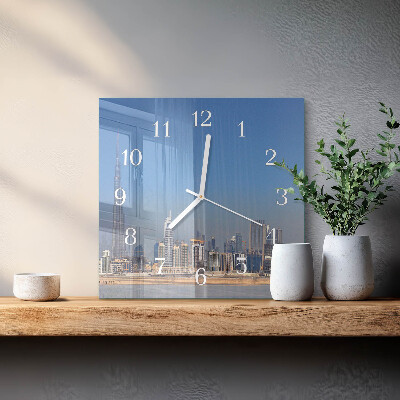 Glass clock square Dubai horizon