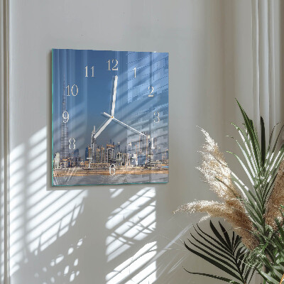 Glass clock square Dubai horizon