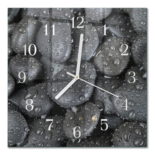 Square kitchen clock Stones water