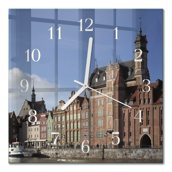 Glass clock square Gdansk