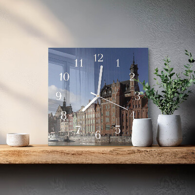 Glass clock square Gdansk