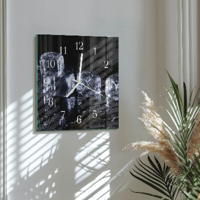 Square wall clock Ice cubes