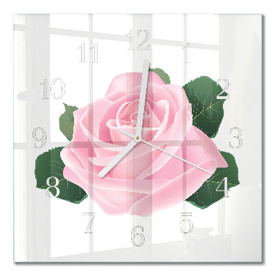 Square kitchen clock Rose