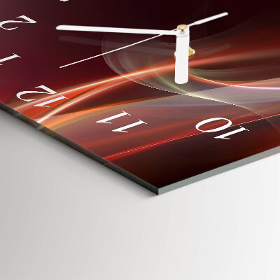 Square kitchen clock Abstract lines