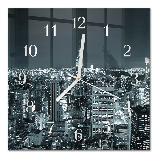 Glass clock square Night horizon